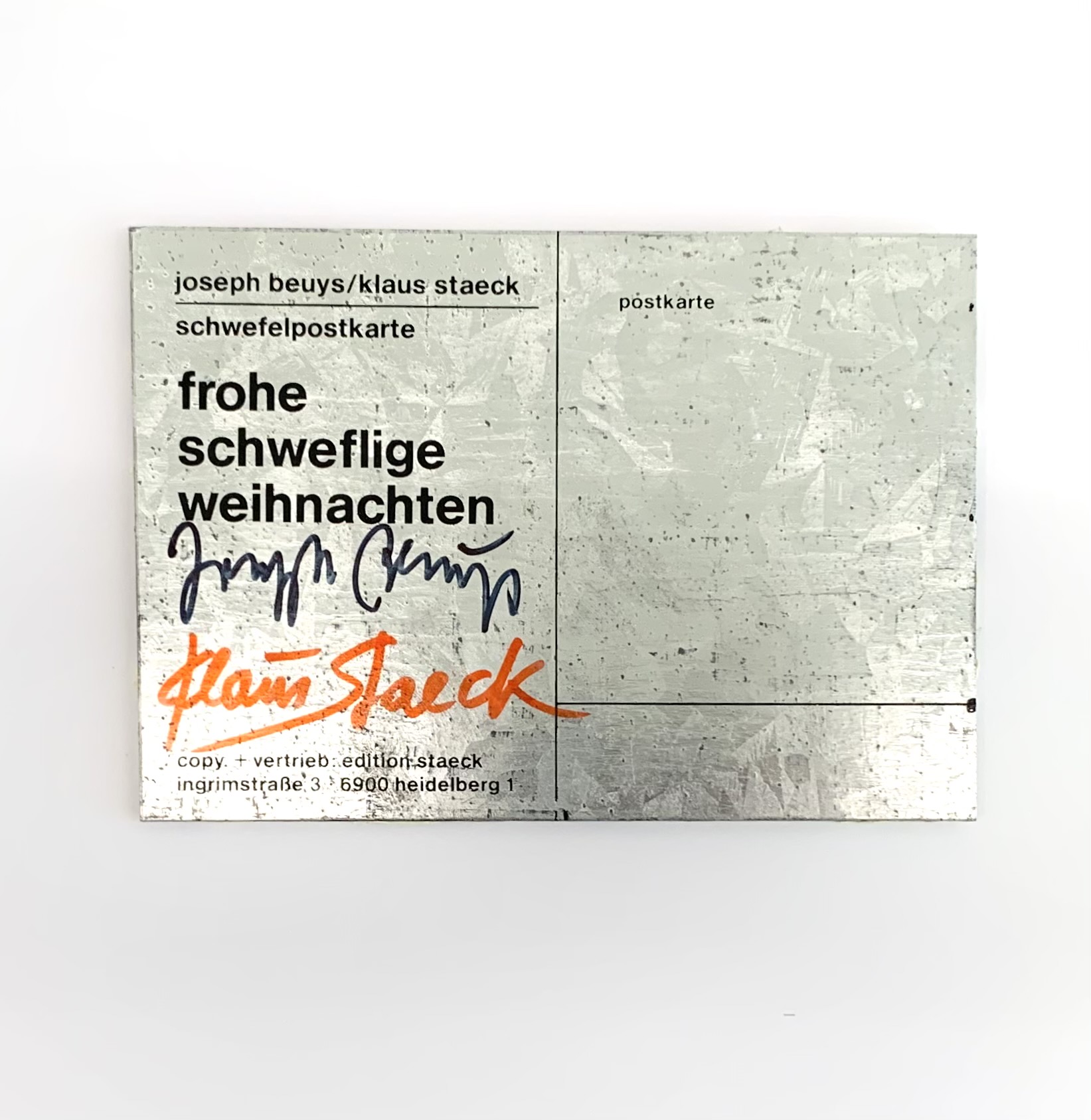 Joseph Beuys - Schwefelpostkarte