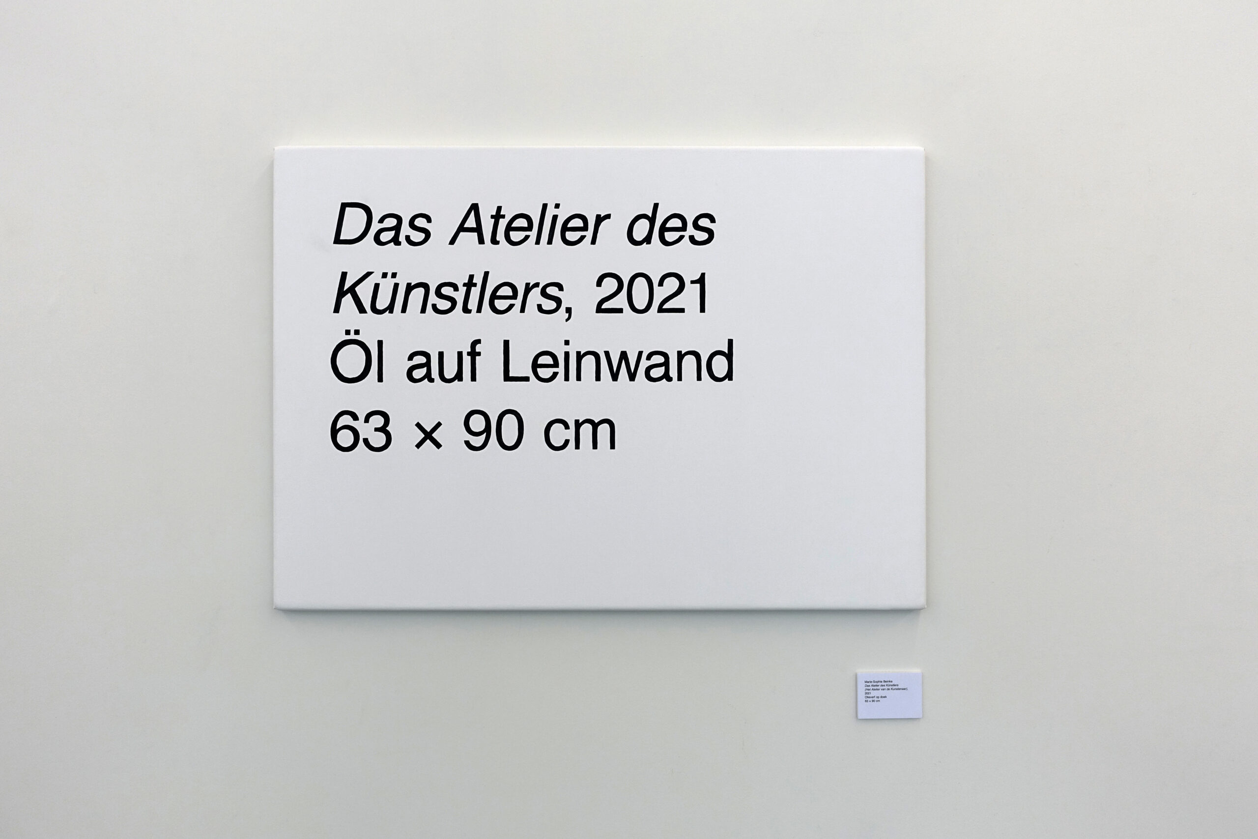Marie-Sophie Beinke - Das Atelier des Künstlers (The Artist's Studio), 2021 Oil on canvas, digital print on paper and foam board 78.3 × 90 cm