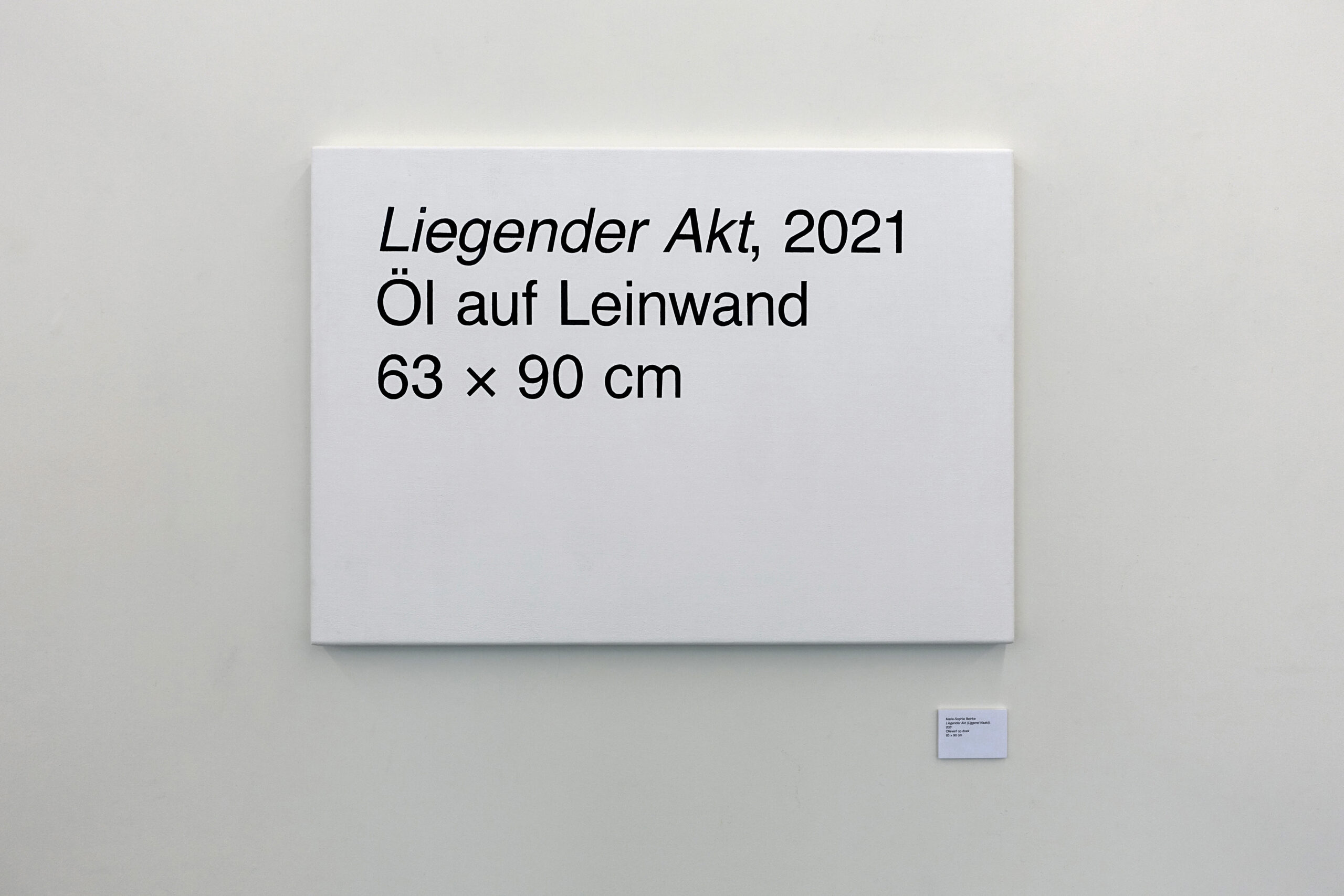 Marie-Sophie Beinke - Liegender Akt (Reclining Nude), 2021 Oil on canvas, digital print on paper and foam board 78,3 x 90 cm