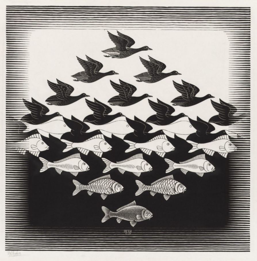 M.C. Escher - Lucht en Water I
