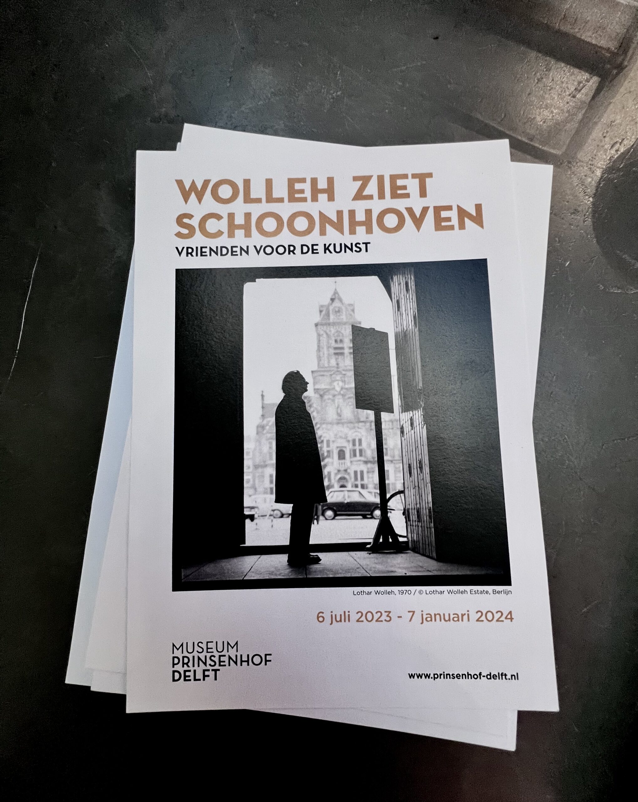 Lothar Wolleh ziet Jan Schoonhoven, Museum Prinsenhof in Delft.