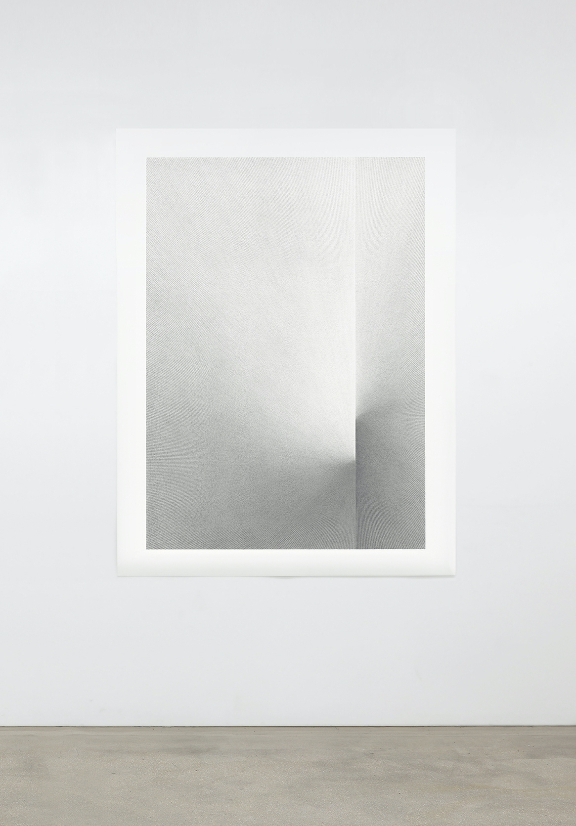 Alexandra Roozen, Two Tone (installation view), 160x120 cm (2x), pencil on paper, 2023