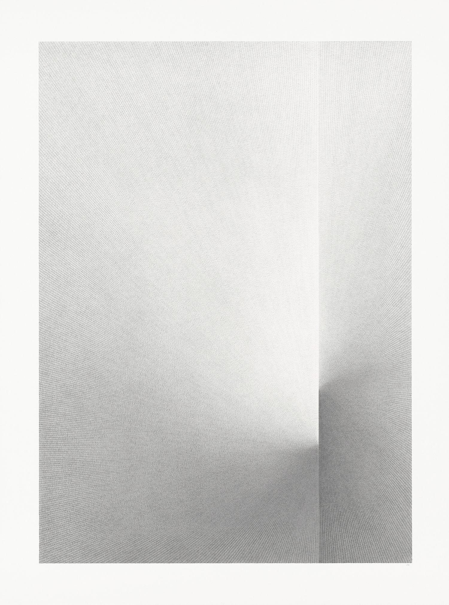 Alexandra Roozen, Two Tone (installation view), 160x120 cm (2x), pencil on paper, 2023