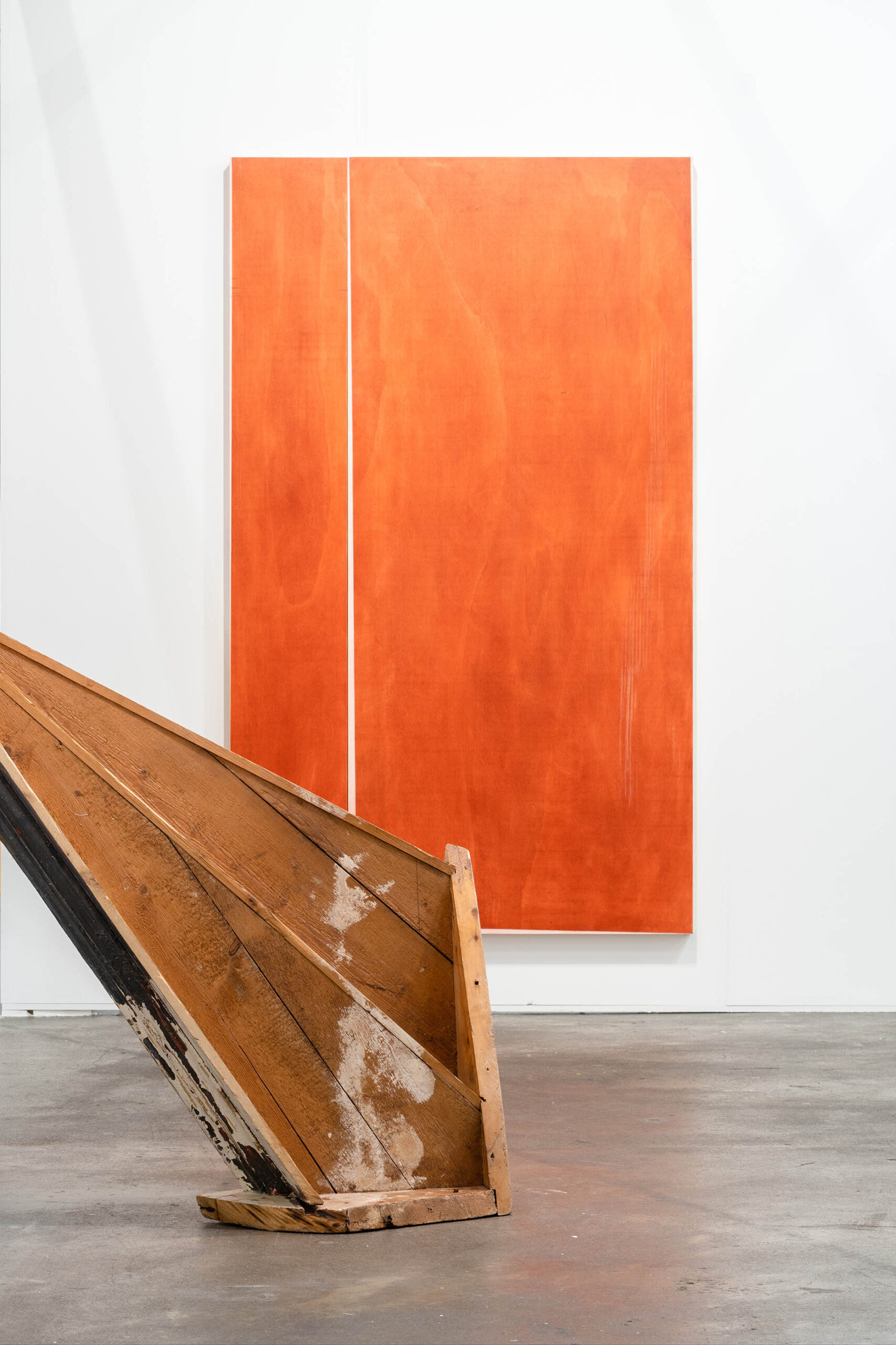 In need of words, 2025 signed and dated Oil on plywood 212 x 126 cm (KK018)