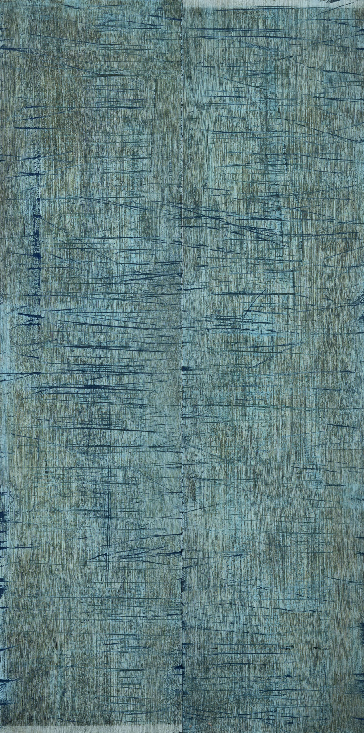 Fault of mine, 2025 signed and dated Oil on oak panel 80 x 40 cm (KK015)
