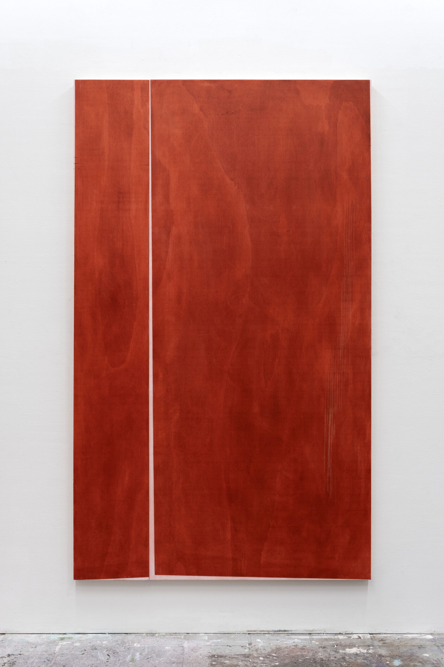In need of words, 2025 signed and dated Oil on plywood 212 x 126 cm (KK018)