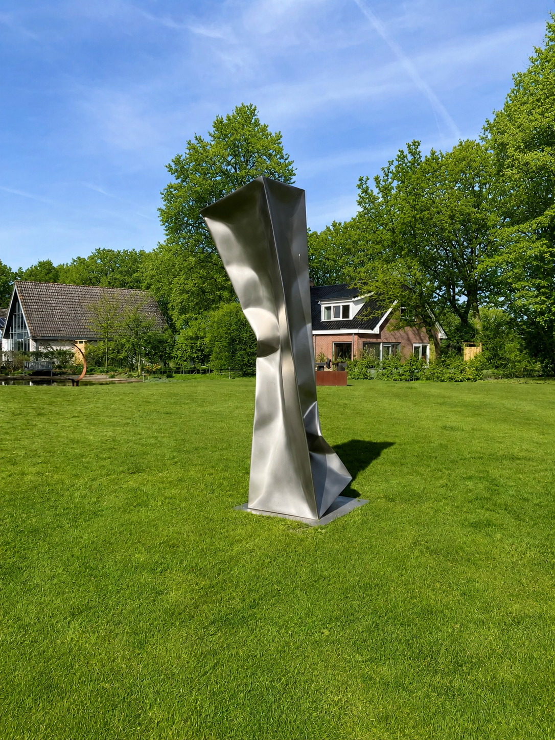 EWERDT HILGEMANN Imploded Column (Dancer) signed and dated stainless steel 300 x 75 x 75 cm (EH0049)