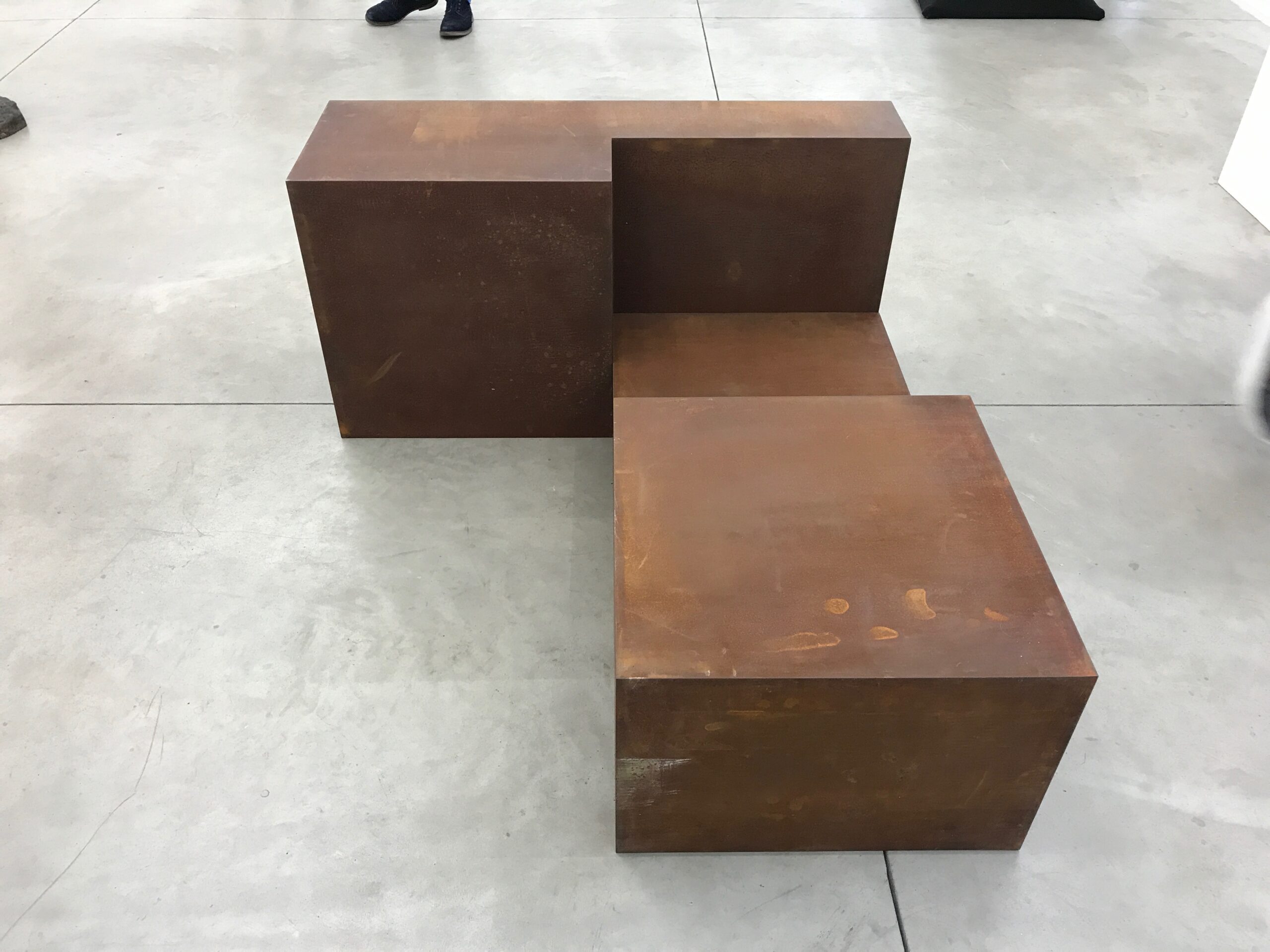 RIKI MIJLING Two Pieces, 2016 CorTen steel, two volumes 108 x 54 x 54 cm (RM0047)