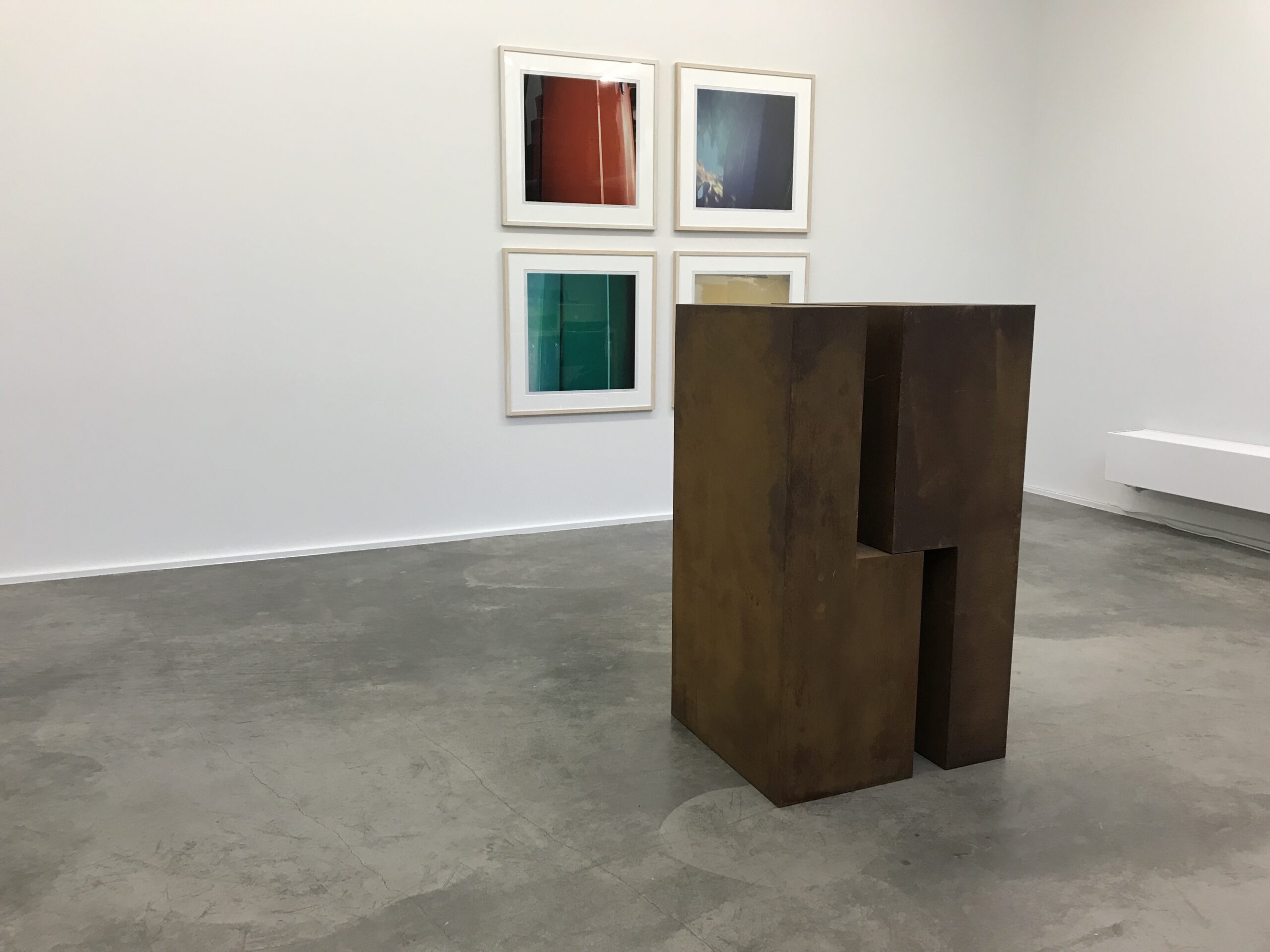 RIKI MIJLING Two Pieces, 2016 CorTen steel, two volumes 108 x 54 x 54 cm (RM0047)